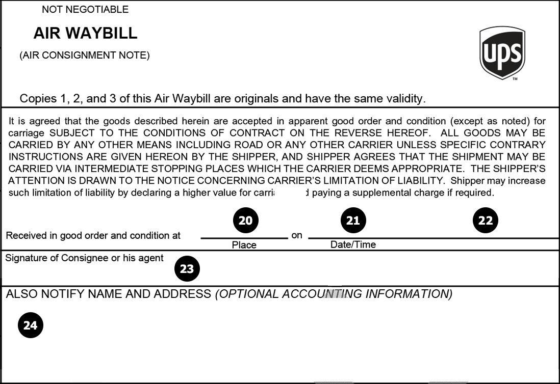 Last step  Air Waybill